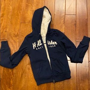 Hollister hooded jacket- size xs- super soft :)